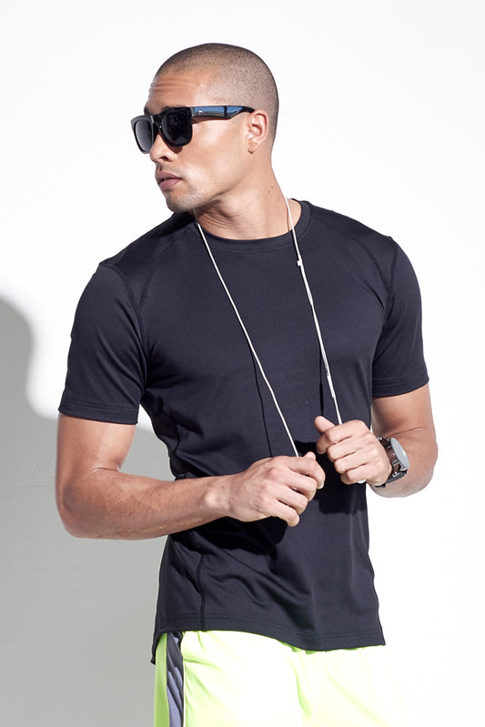 Expert Brand Wholesale Men's Airstretch Fitness Tee in black#black