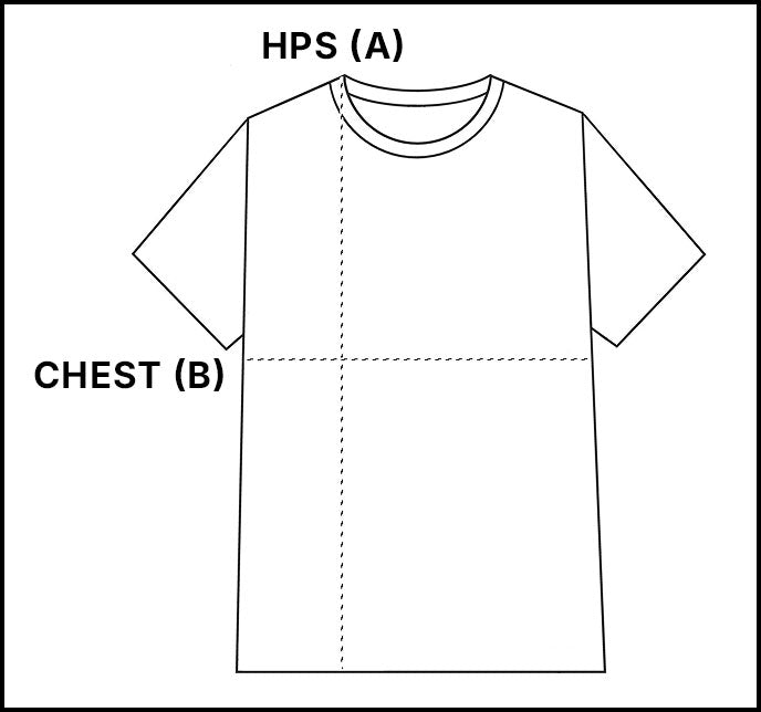 Size chart for Oxymesh™ Crewneck Tech Tee - Imported