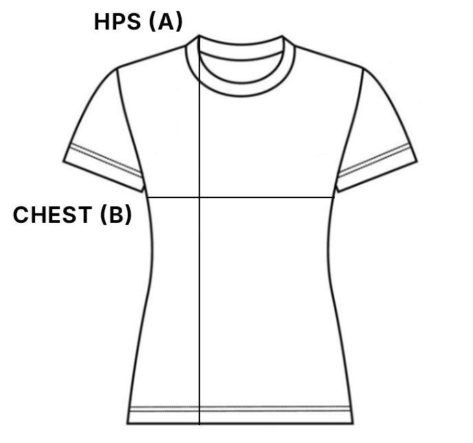 Size chart for Oxymesh™ Crossroad Tee