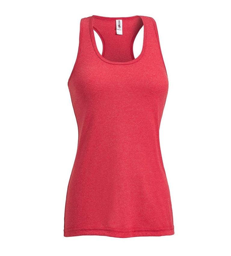 Expert Brand Wholesale Performance Heather Racerback Tank in Heather Red#dark-heather-red