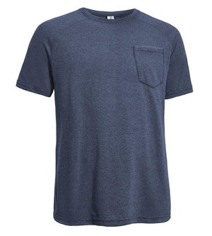 Performance Heather Raglan Crewneck in Dark Heather Navy#dark-heather-navy