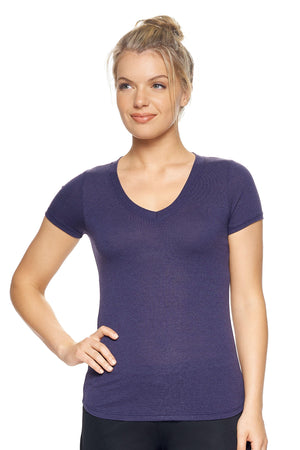 Women's Indigo TriTec™ Deep V-Neck Tee#indigo