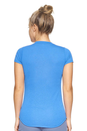 Women's Royal Blue TriTec™ Deep V-Neck Tee Image 3#royal-blue