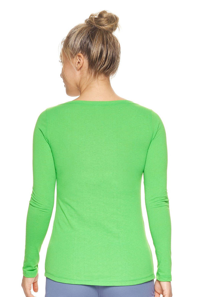 Expert Brand Wholesale Women's Tritec Scoop Neck Active Tee Made in USA True Kelly image 3#true-kelly