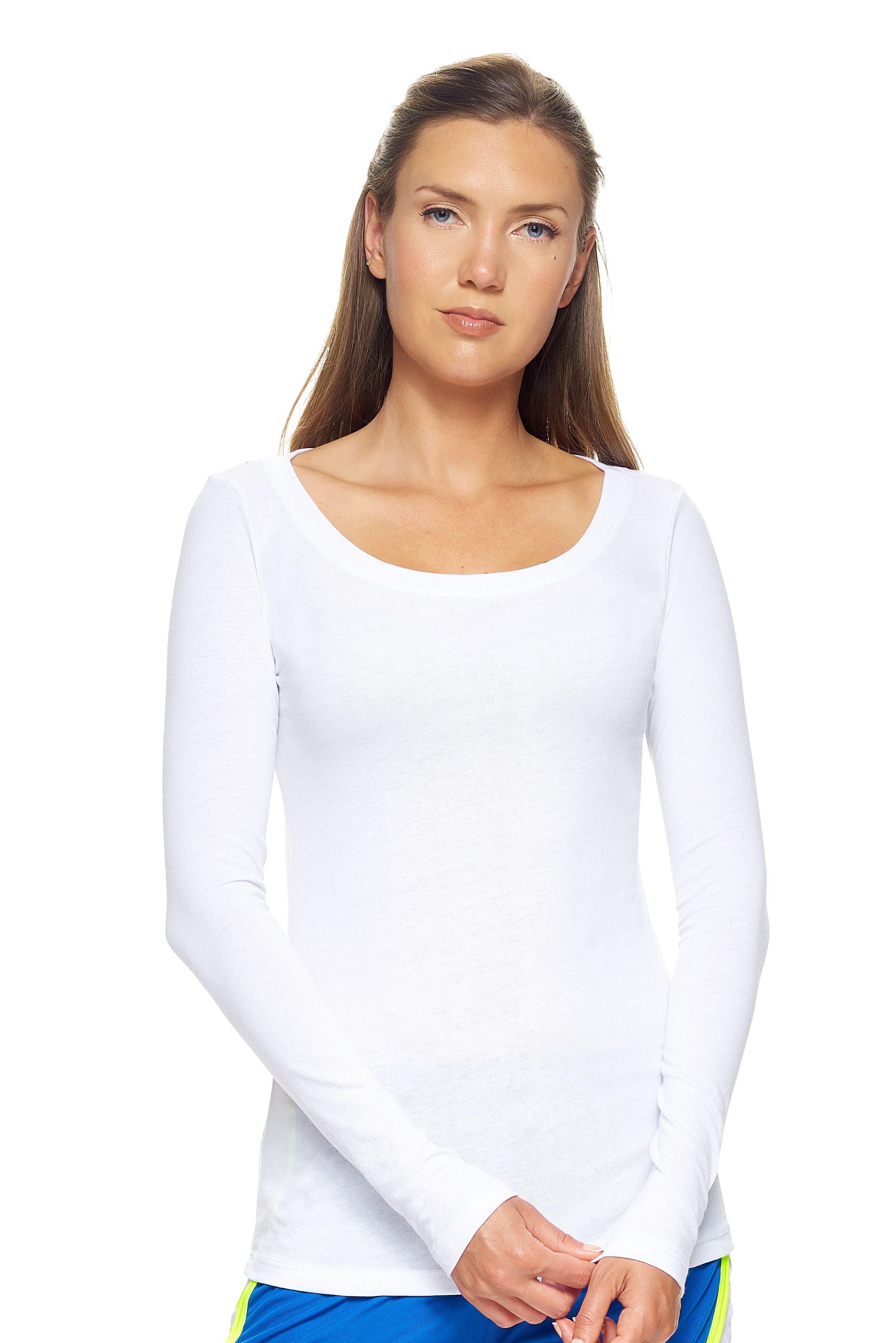 AB361🇺🇸 TriTec™ Long Sleeve Scoop Neck - Expert Brand #WHITE