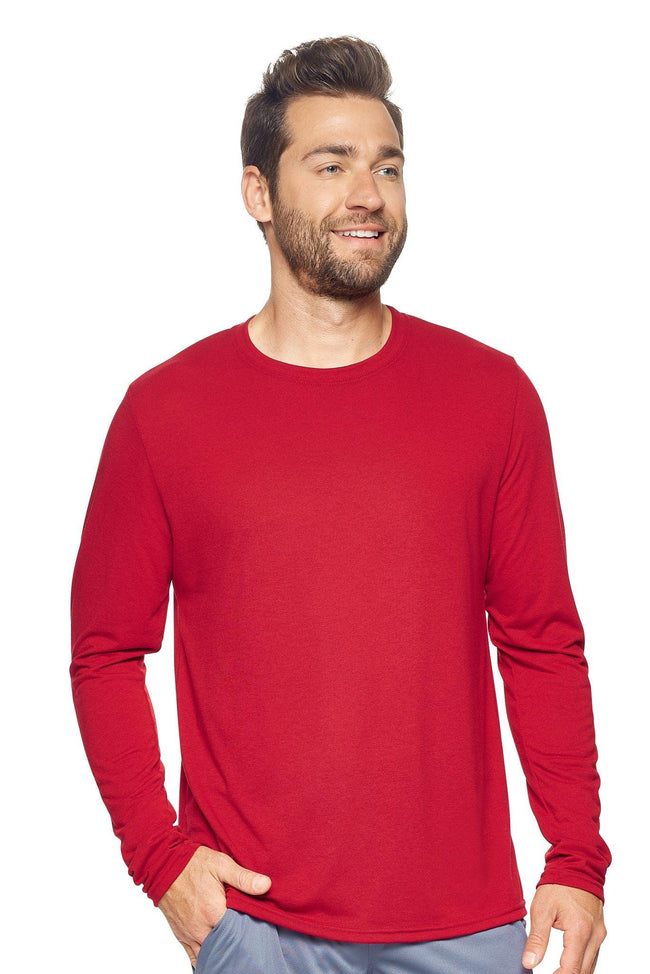 AB901🇺🇸 TriTec™ Long Sleeve Tee - Expert Brand #DEEP RED