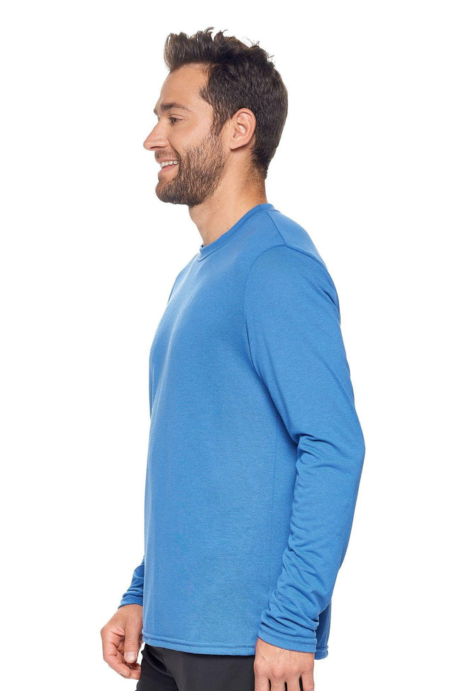 Expert Brand Wholesale Men's Tritec Long Sleeve Active Tee Made in USA AB901 Sky Blue image 2#sky-blue