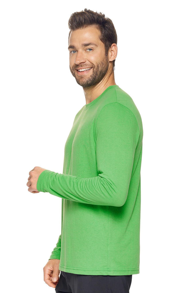 Expert Brand Wholesale Men's Tritec Long Sleeve Active Tee Made in USA AB901 True kelly image 2#true-kelly