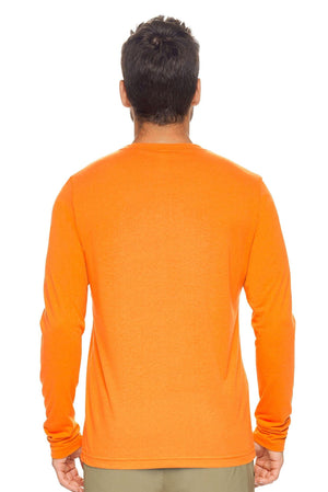 Expert Brand Wholesale Men's Tritec Long Sleeve Active Tee Made in USA AB901 True Orange image 3#true-orange