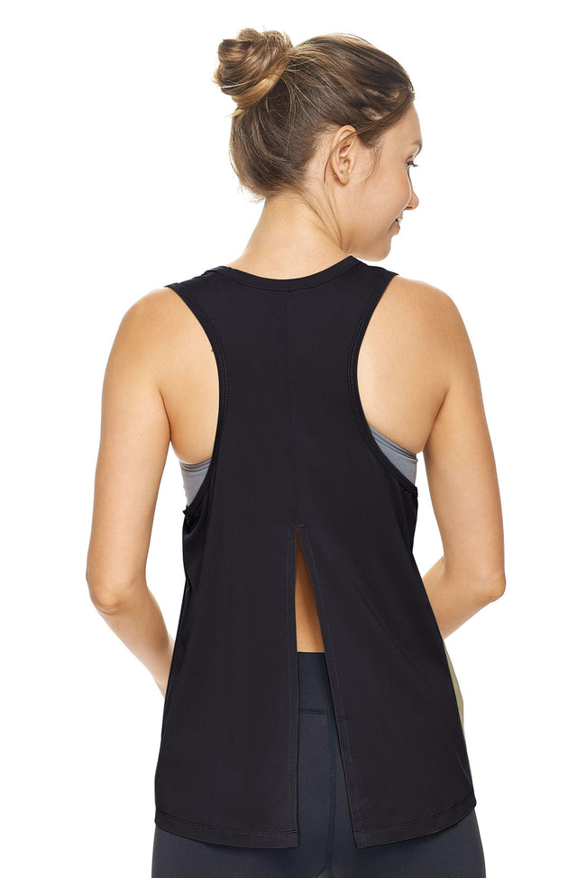 Expert Brand Airstretch™ Black Tie Back Muscle Tank Image 3#black