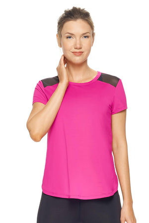 Expert Brand Women's Airstretch™ Lite Breeze Tee in Berry Pink#berry