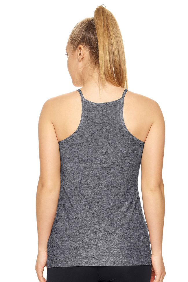 Expert Brand Airstretch™ Lite Racerback Tank in Heather Black Image 3#heather-black