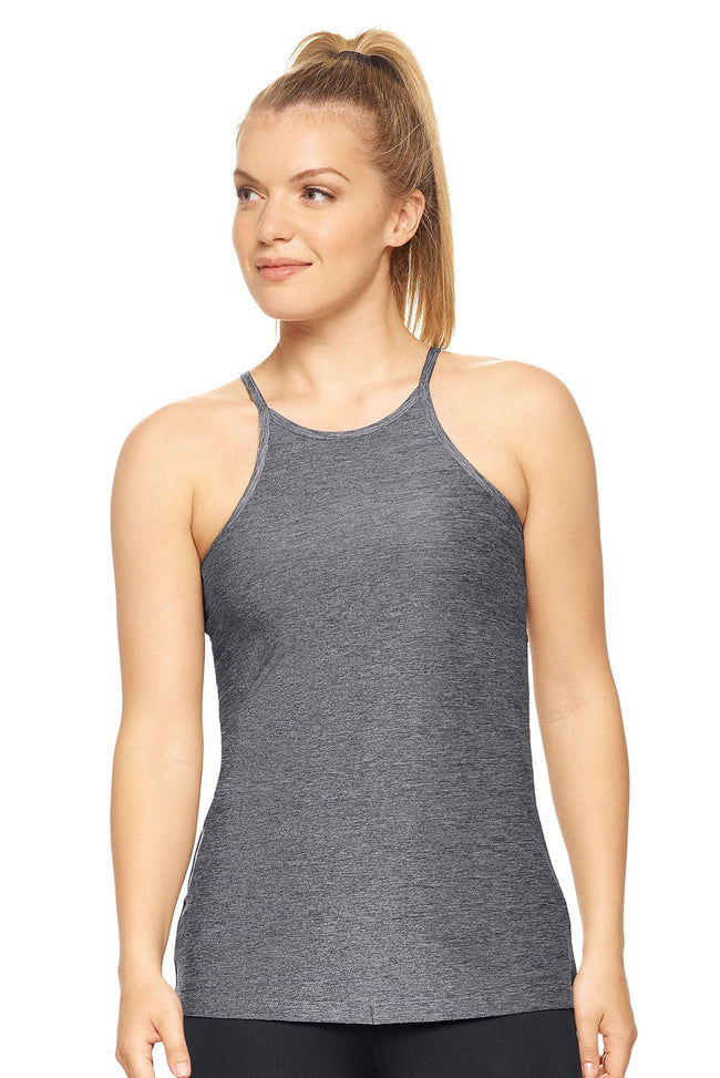 Expert Brand Airstretch™ Lite Racerback Tank in Heather Black#heather-black