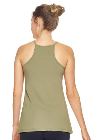 Expert Brand Airstretch™ Lite Racerback Tank  in Olive Green Image 3#olive-green