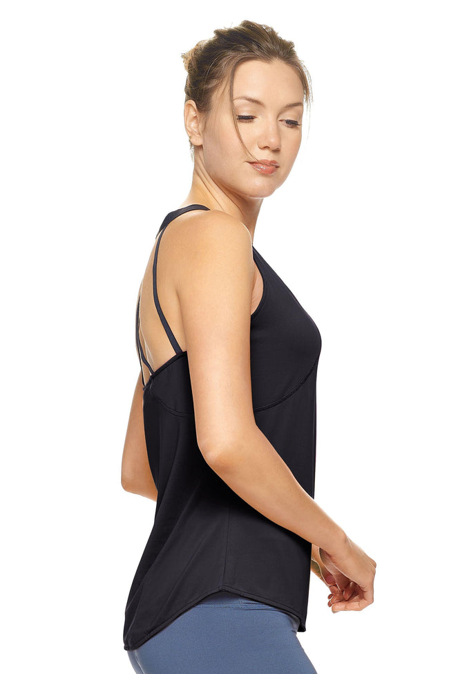 Expert Brand Women's  Airstretch™ Lite Trident Tank in Black Image 2#black