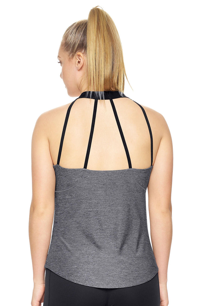 Expert Brand Women's  Airstretch™ Lite Trident Tank in Heather Black Image 3#heather-black