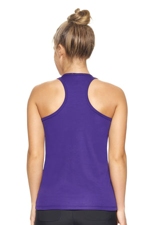 Expert Brand Women's Dark Purple pk MaX™ Endurance Racerback Tank Image 3#dark-purple