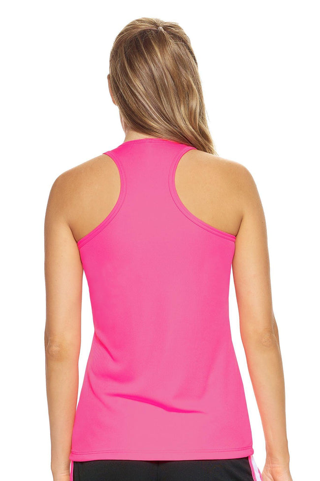 Expert Brand Women's Hot Pink pk MaX™ Endurance Racerback Tank Image 3#hot-pink