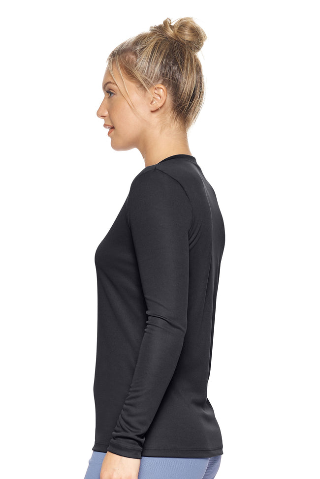 Expert Brand Black pk MaX™ V-Neck Long Sleeve Expert Tee Image 2#black