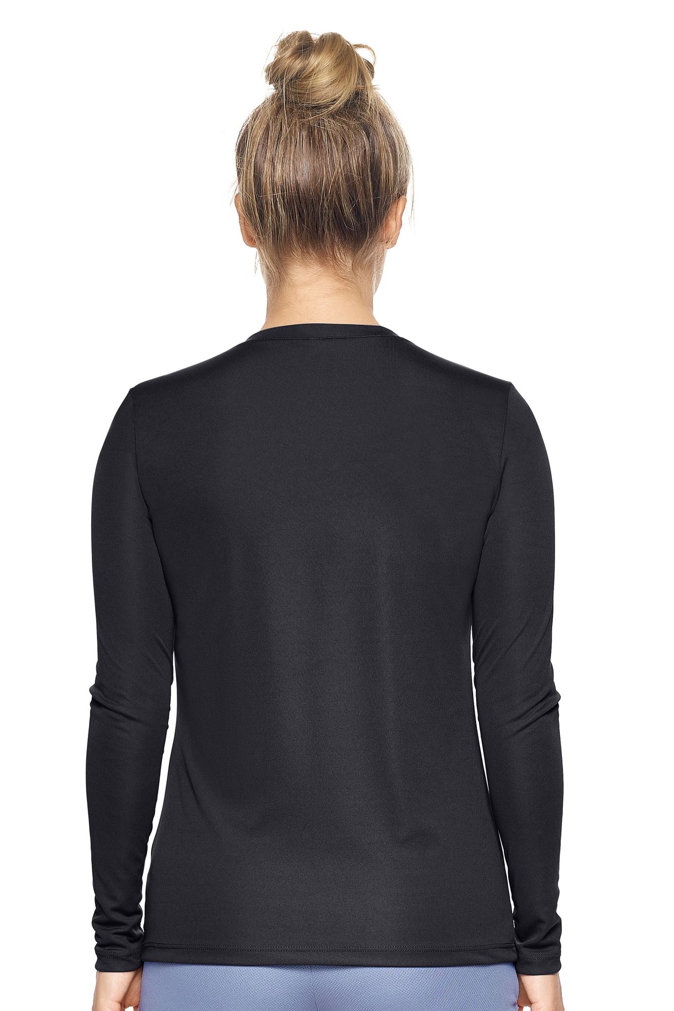 Expert Brand Black pk MaX™ V-Neck Long Sleeve Expert Tee Image 3#black