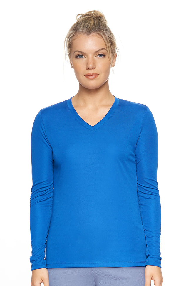 Expert Brand Royal Blue pk MaX™ V-Neck Long Sleeve Expert Tee#royal-blue