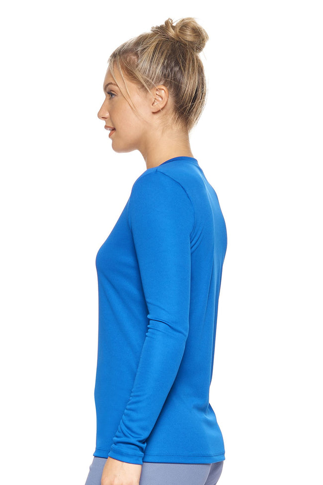 Expert Brand Royal Blue pk MaX™ V-Neck Long Sleeve Expert Tee Image 2#royal-blue