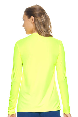 AI302🇺🇸 DriMax™ V-Neck Long Sleeve Tee - Expert Brand #SAFETY YELLOW