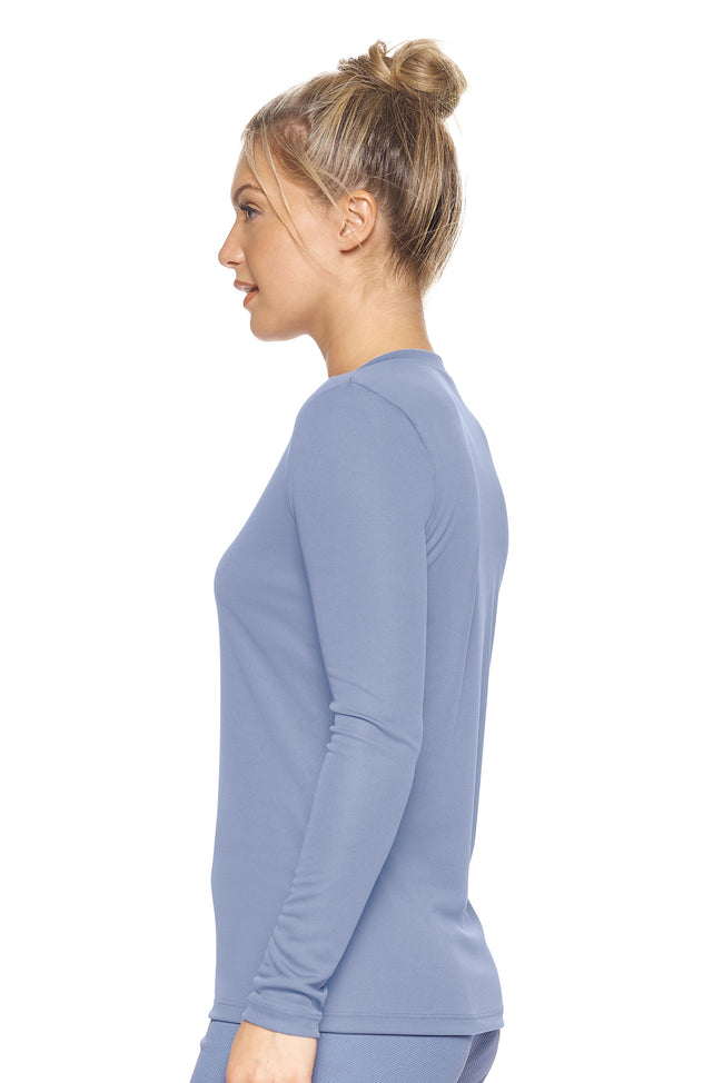 Expert Brand Steel pk MaX™ V-Neck Long Sleeve Expert Tee Image 3#steel