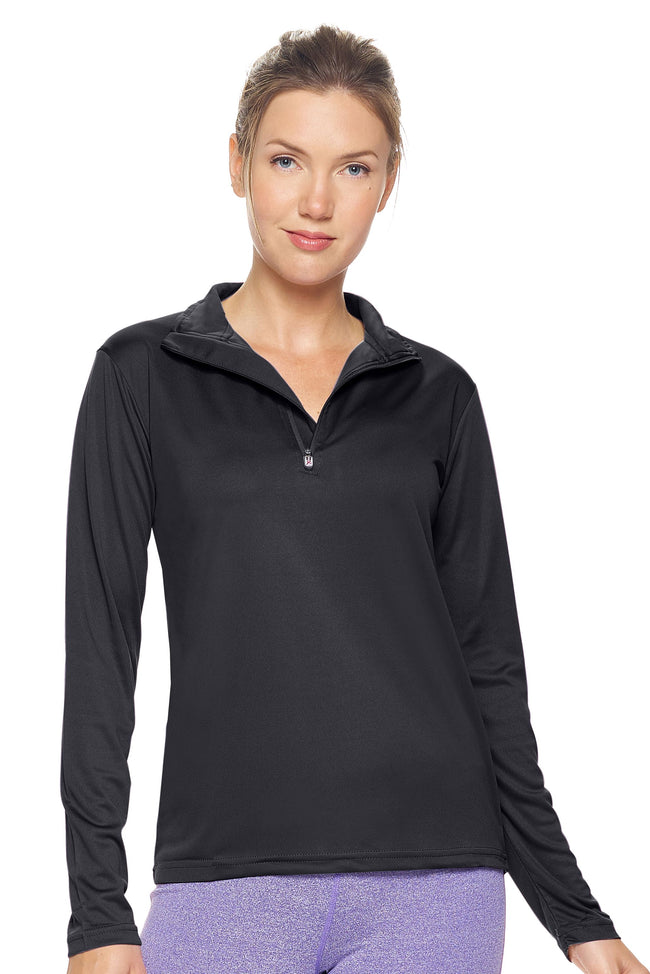 Expert Brand Women's Black pk MaX™ ¼ Zip Training#black
