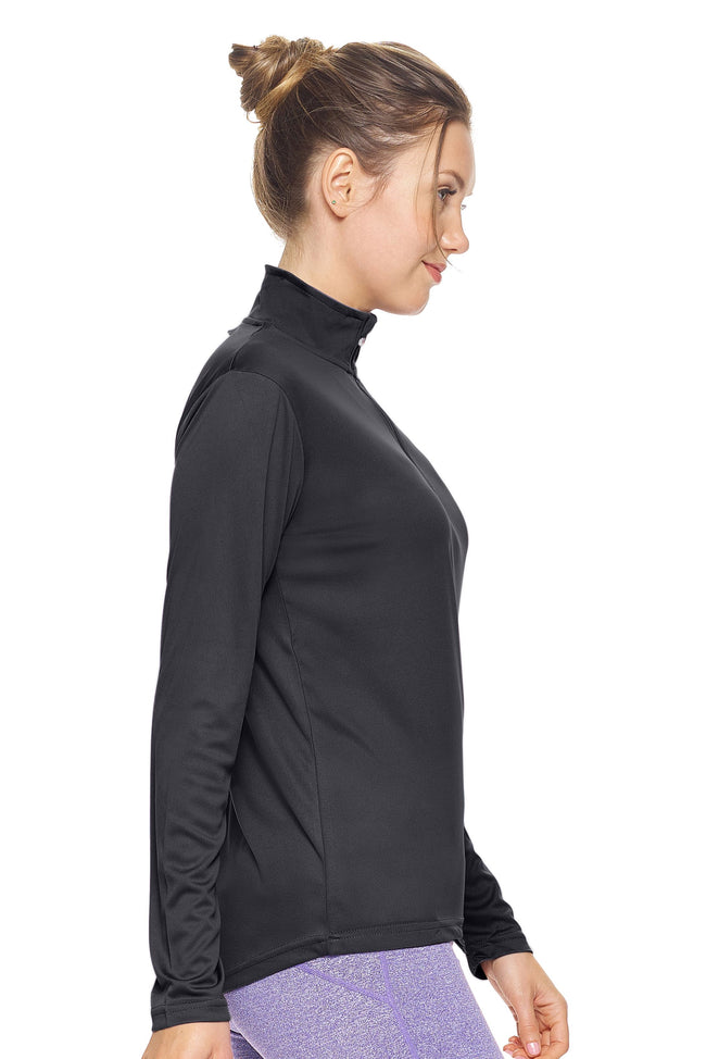 Expert Brand Women's Black pk MaX™ ¼ Zip Training Image 2#black