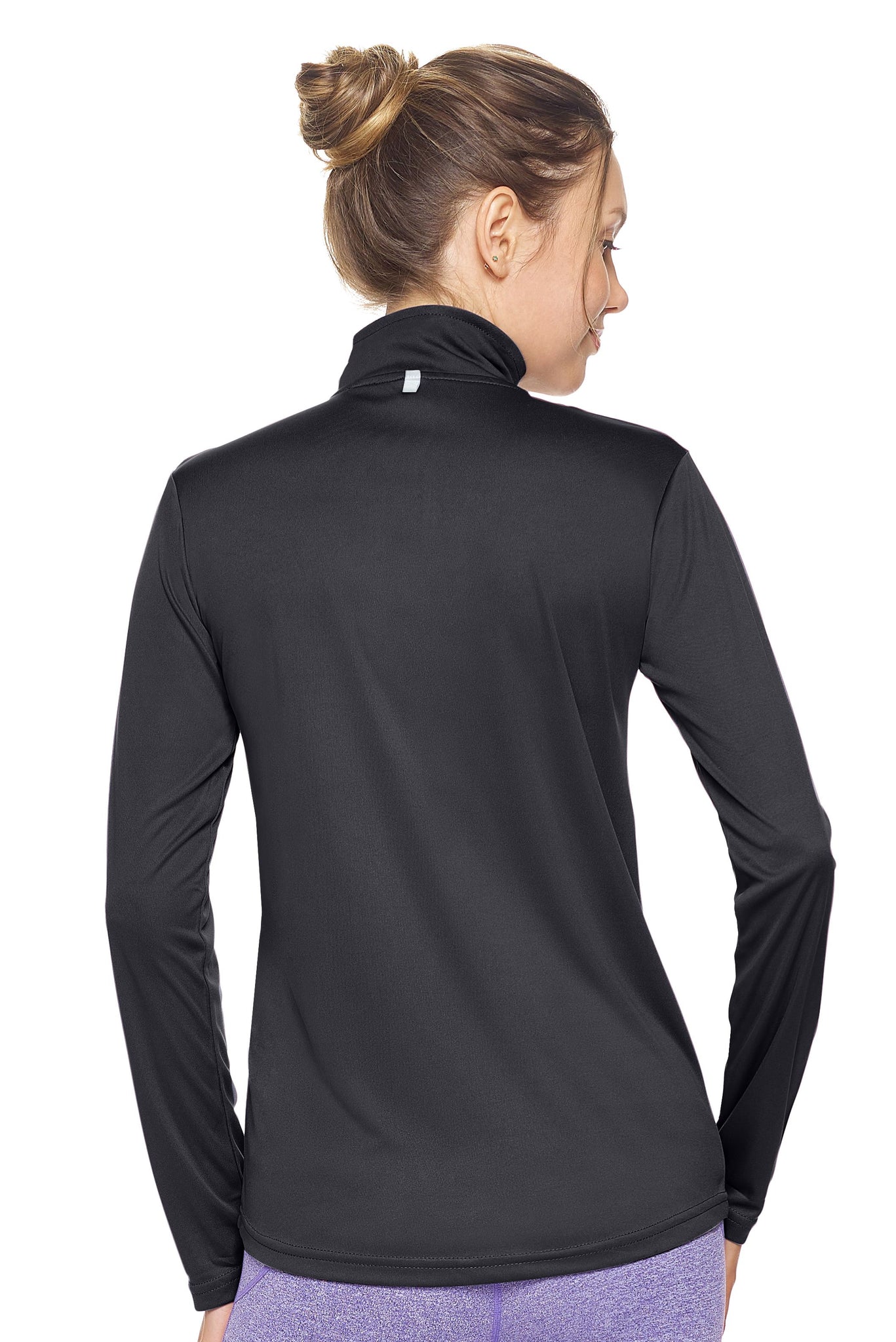 Expert Brand Women's Black pk MaX™ ¼ Zip Training Image 3#black