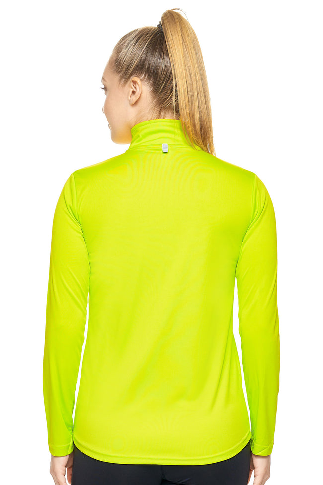 Expert Brand Women's Keylime pk MaX™ ¼ Zip Training Image 3#key-lime