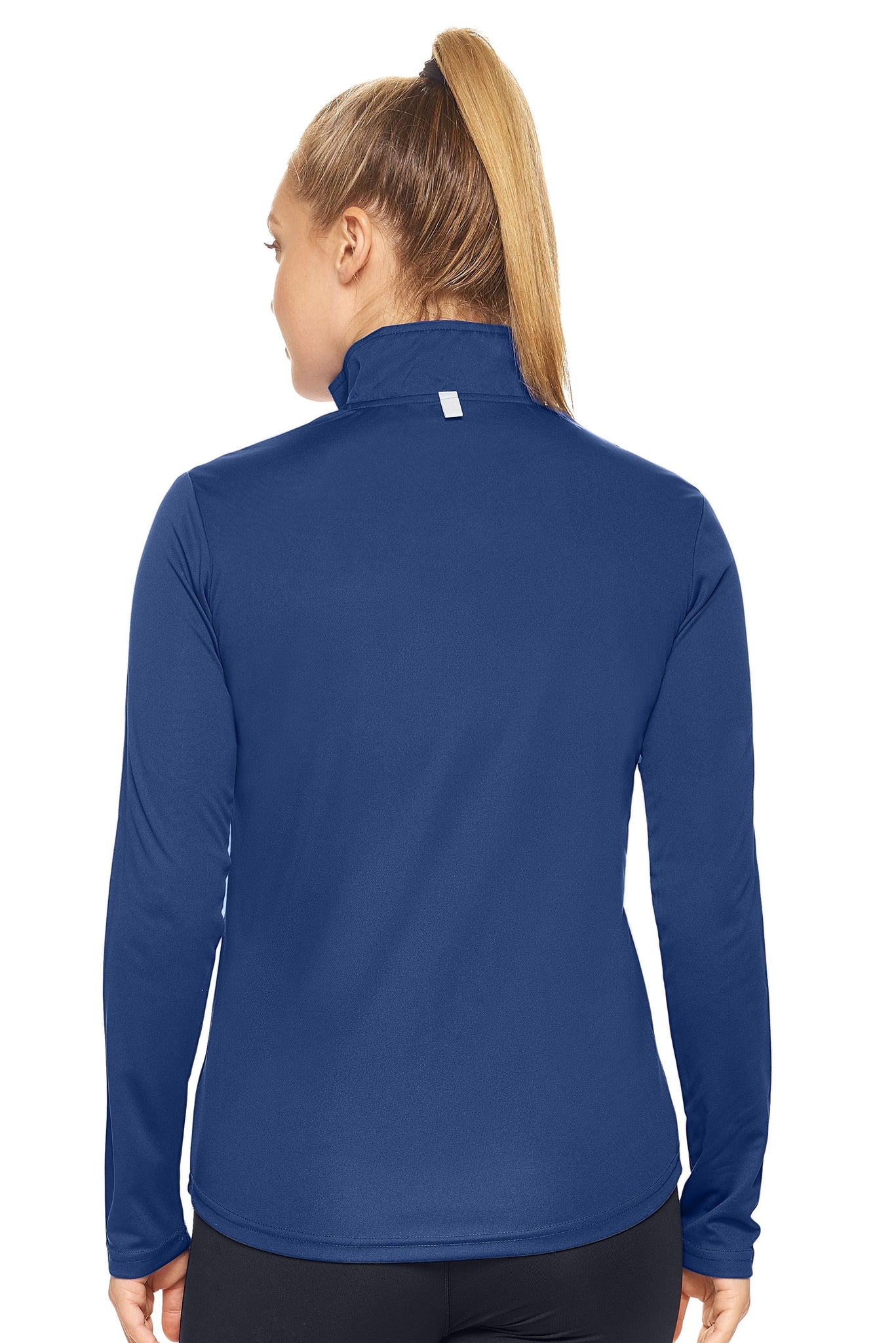Expert Brand Women's Navy pk MaX™ ¼ Zip Training Image 4#navy