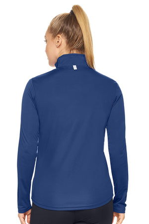 Expert Brand Women's Navy pk MaX™ ¼ Zip Training Image 4#navy