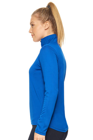Expert Brand Women's Royal Blue pk MaX™ ¼ Zip Training Image 2#royal-blue