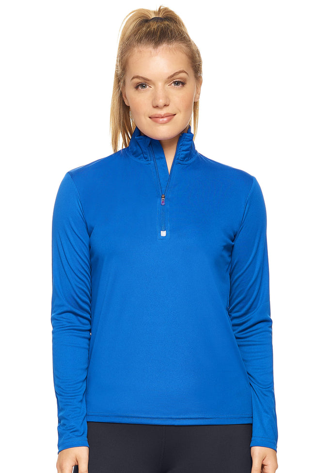 Expert Brand Women's Royal Blue pk MaX™ ¼ Zip Training#royal-blue