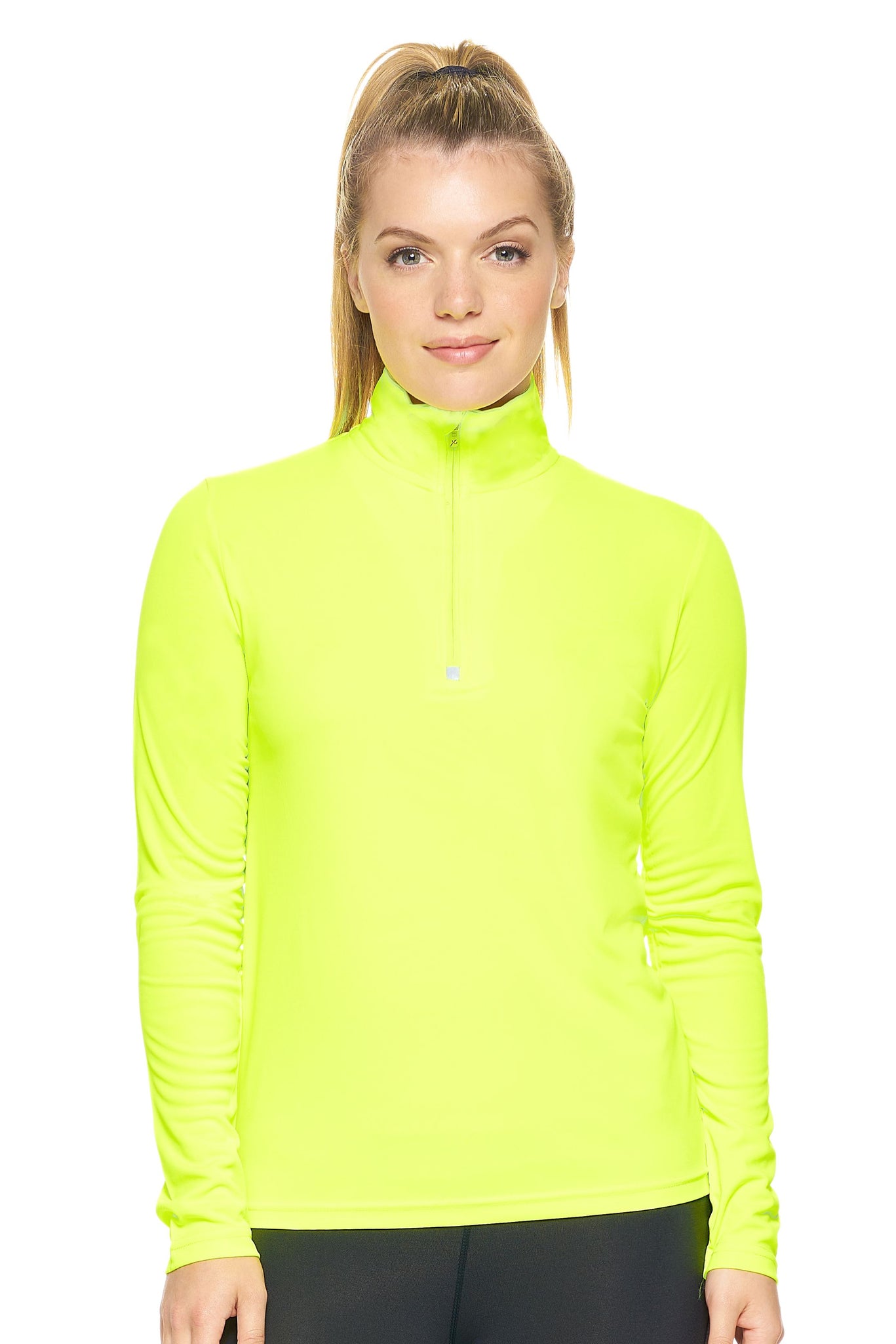 Expert Brand Women's Safety Yellow pk MaX™ ¼ Zip Training#safety-yellow