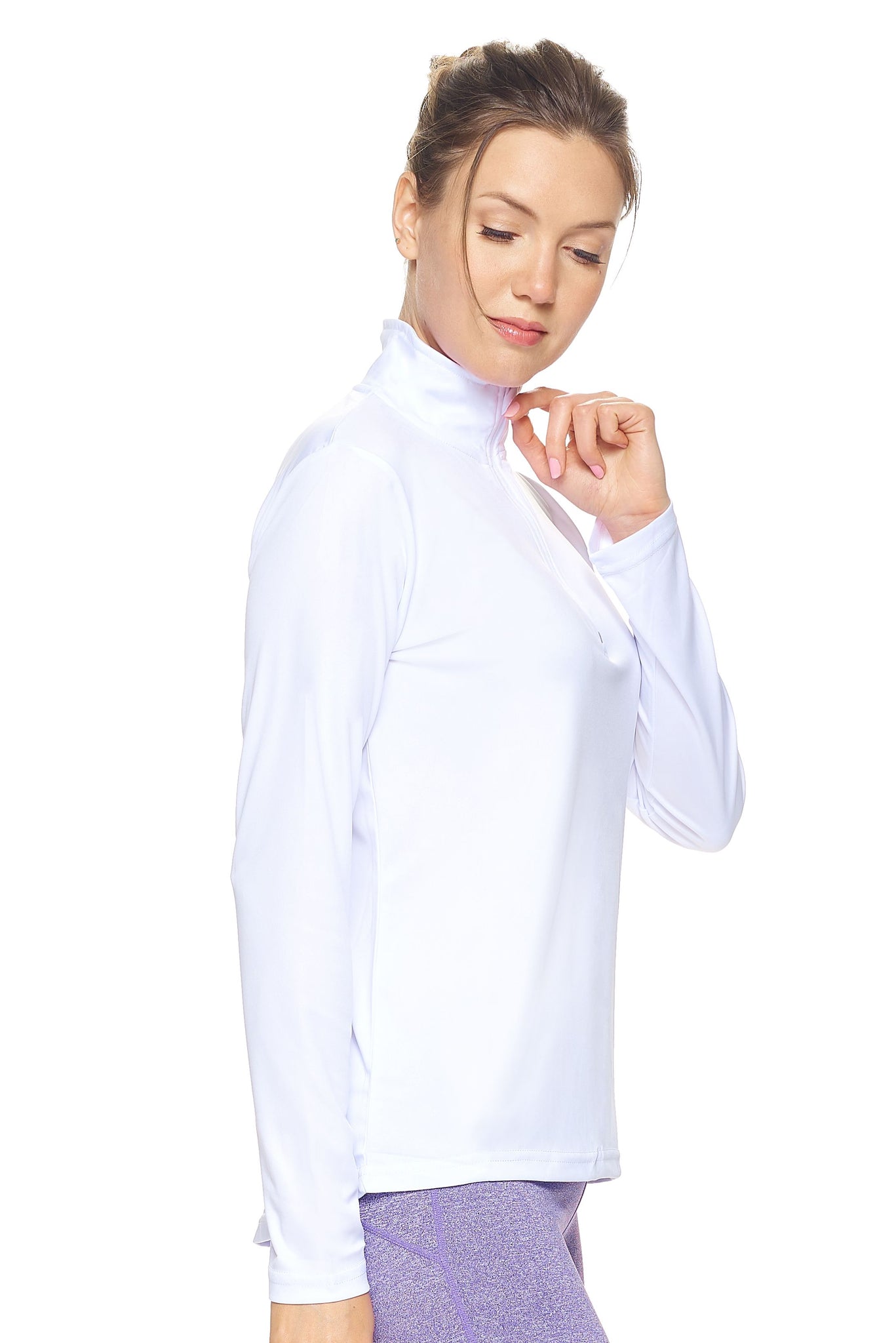 Expert Brand Women's White pk MaX™ ¼ Zip Training Image 2#white