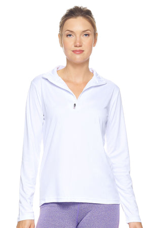 Expert Brand Women's White pk MaX™ ¼ Zip Training#white