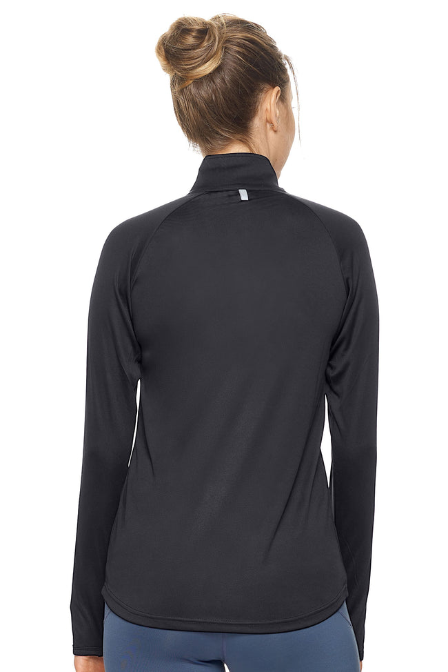 Expert Brand Women's Black pk MaX™ Half Zip Run Away Top Image 3#black