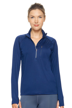 Expert Brand Women's Navy pk MaX™ Half Zip Run Away Top#navy
