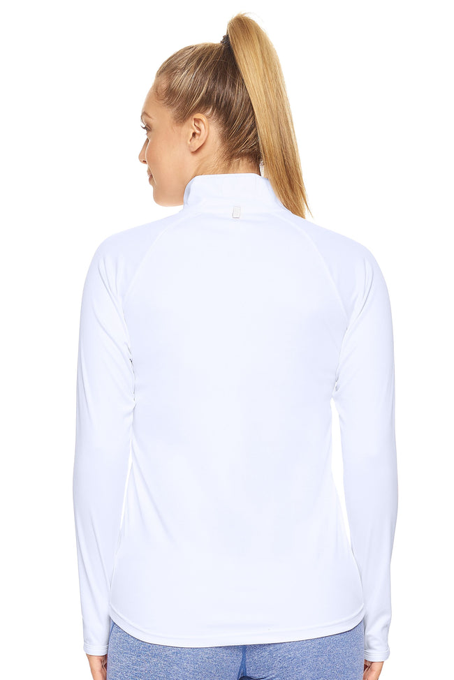 Expert Brand Women's White pk MaX™ Half Zip Run Away Top Image 3#white