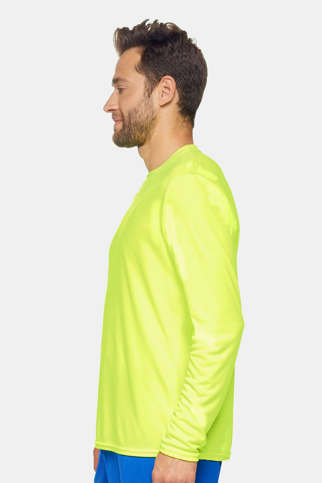 Expert Brand Safety Yellow pk MaX™ Crewneck Long Sleeve Expert Tee Image 2#safety-yellow