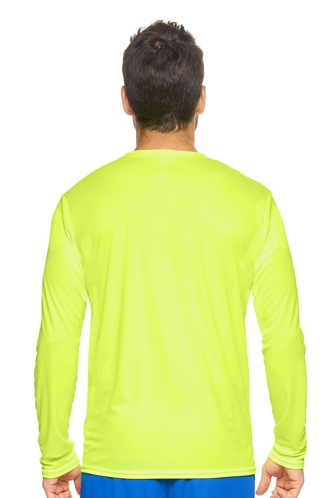 Expert Brand Safety Yellow pk MaX™ Crewneck Long Sleeve Expert Tee Image 3#safety-yellow