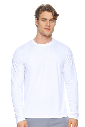 Expert Brand White pk MaX™ Crewneck Long Sleeve Expert Tee#white