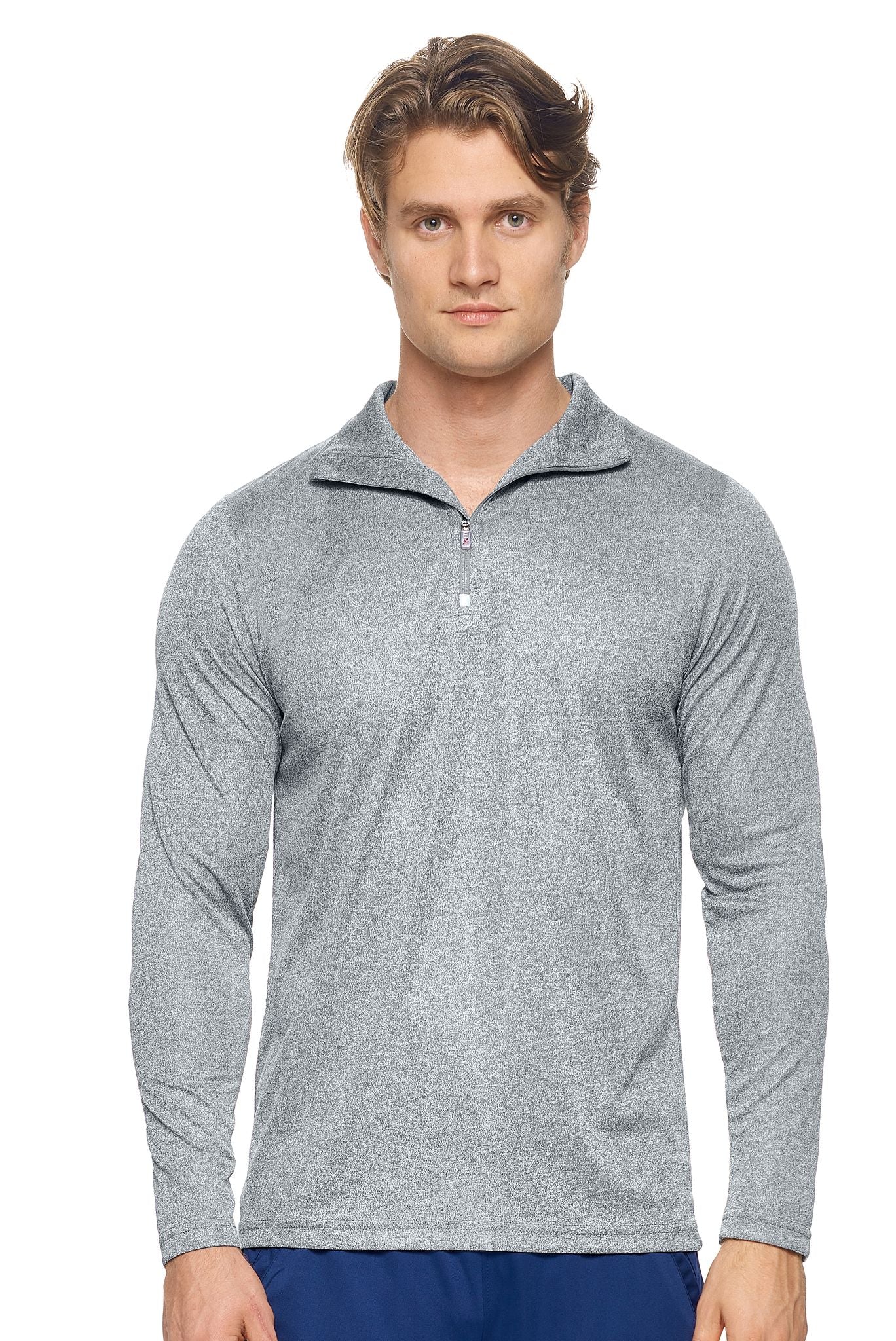 AI909 DriMax™ Quarter Zip - Expert Brand #HEATHER CHARCOAL