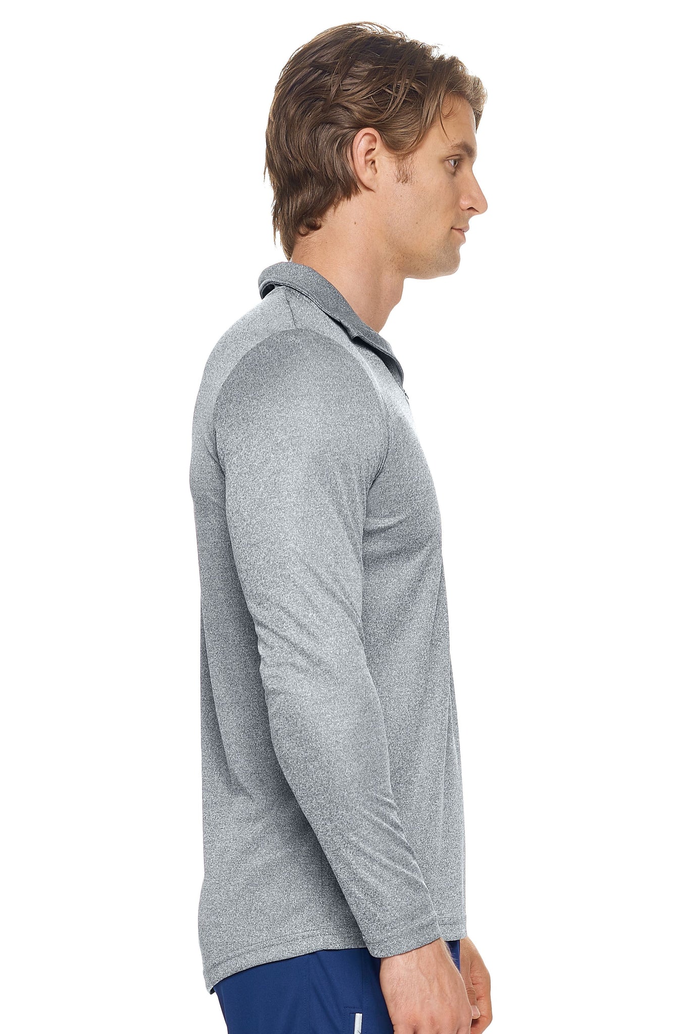 Expert Brand Heather Charcoal pk MaX™ ¼ Zip Training Image 2#heather-charcoal