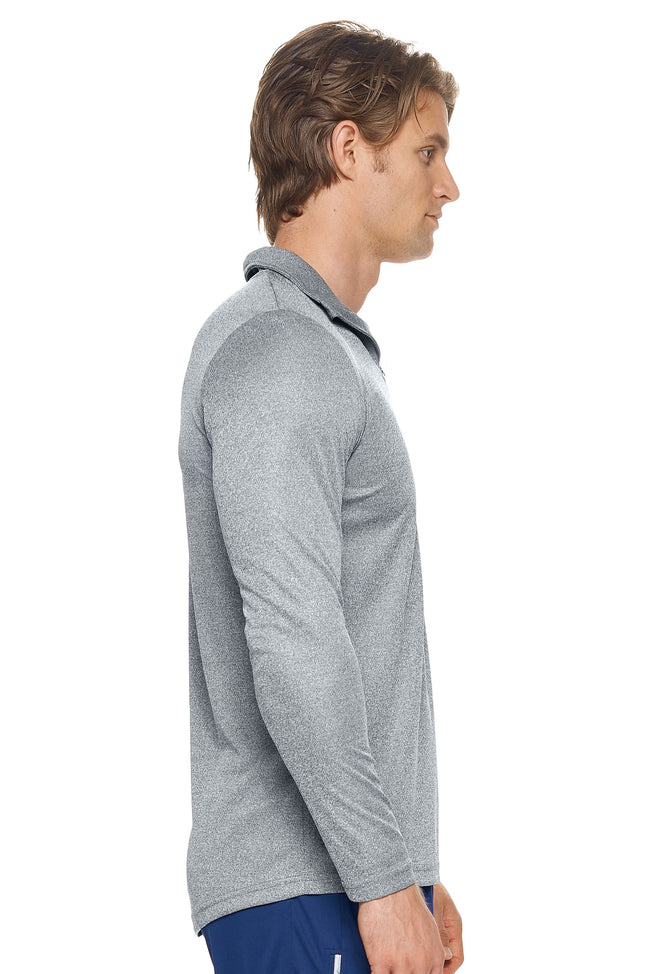 Expert Brand Heather Charcoal pk MaX™ ¼ Zip Training Image 2#heather-charcoal