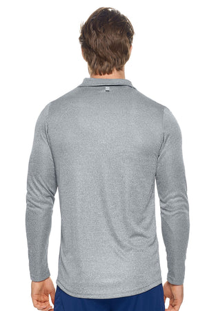Expert Brand Heather Charcoal pk MaX™ ¼ Zip Training Image 3#heather-charcoal