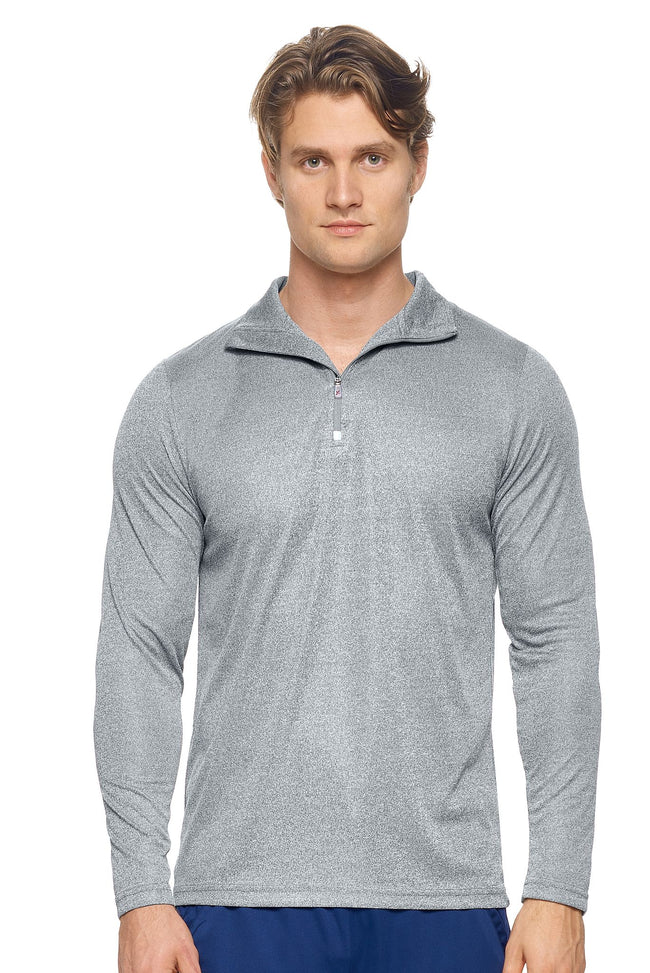 Expert Brand Heather Charcoal pk MaX™ ¼ Zip Training#heather-charcoal